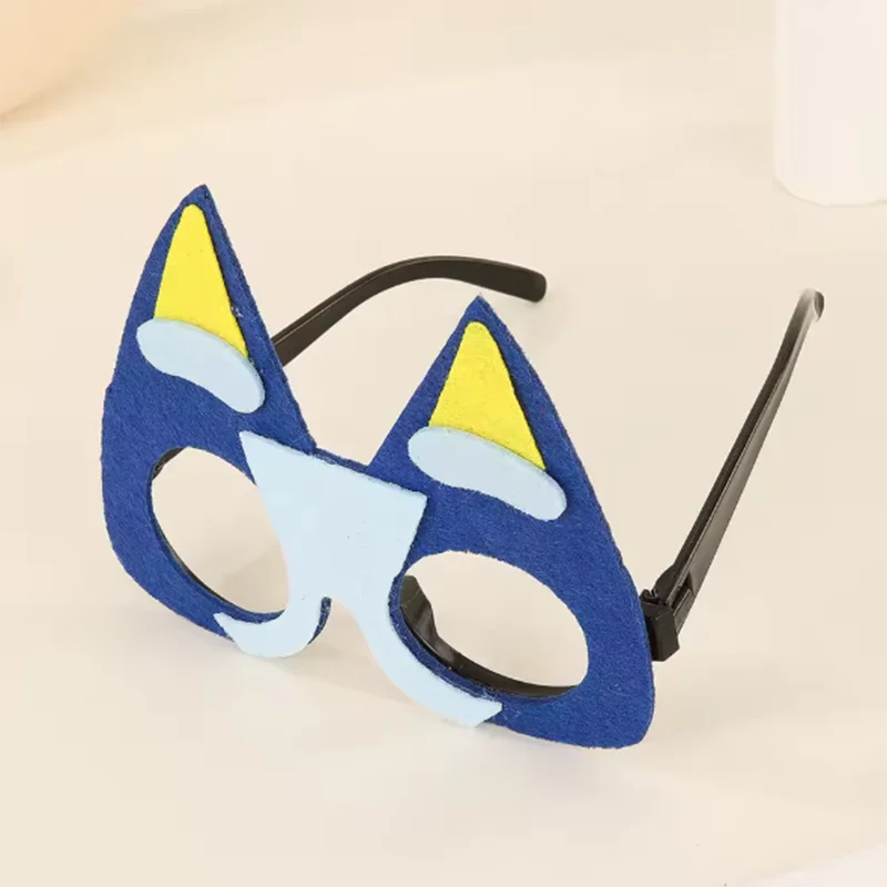 แว่นตาแฟนซีสำหรับเด็ก ลายการ์ตูนฮาโลวีน อนิเมะ สุนัข ทำจากผ้าสักหลาด สำหรับงานปาร์ตี้ ถ่ายรูป ตกแต่ง อุปกรณ์ประกอบฉาก