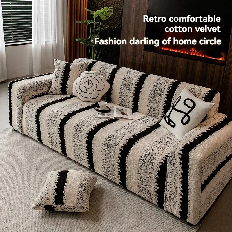 Autumn Winter Plush Cushion Luxury Sofa Cover Modern Home Decor for Living Room 1-5 Seater Lightweight Soft Sofa Protector Bedro