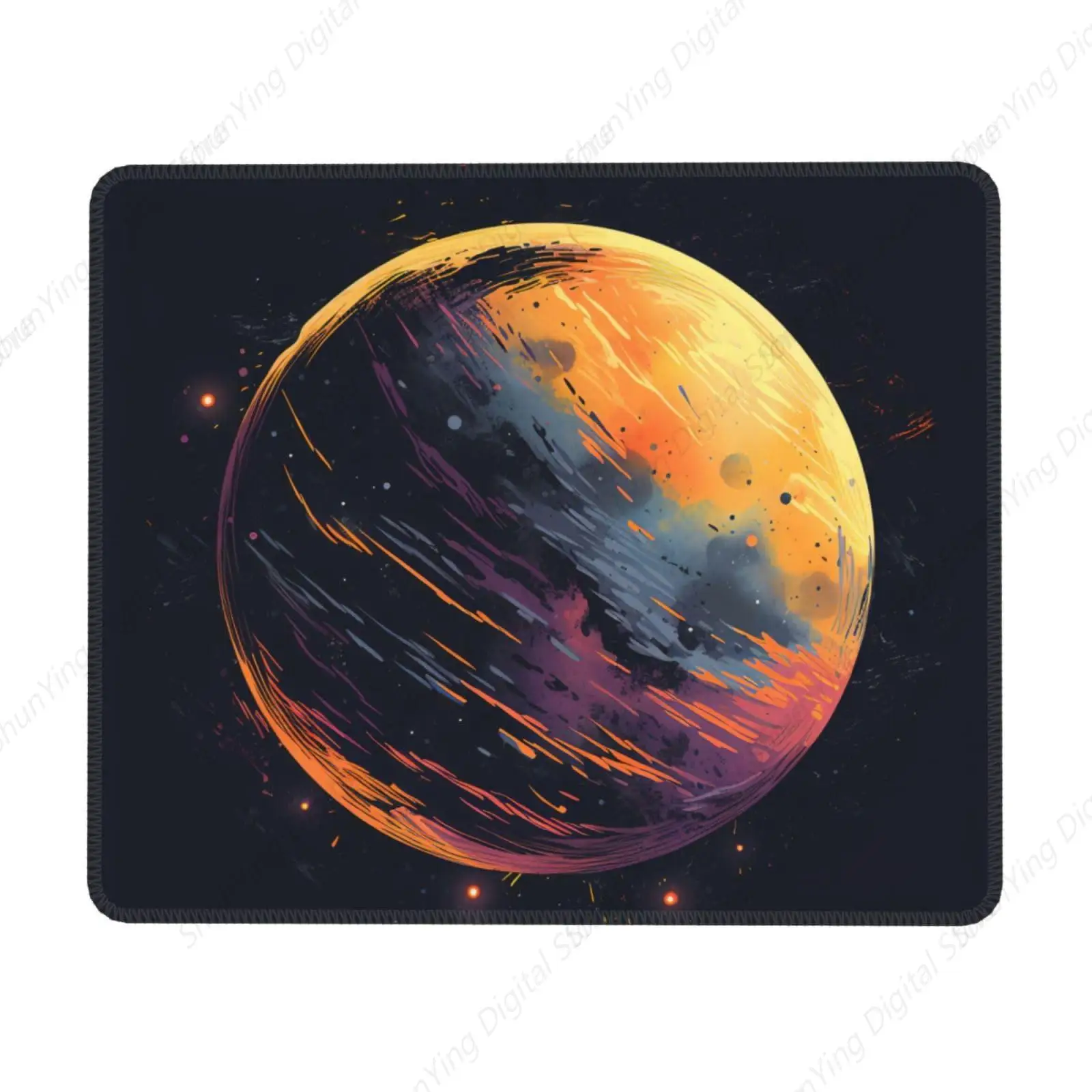 Space Themed Art Moon Mouse Pad Anti Slip Rubber Gaming Mouse Pad Suitable For Office Mouse Pads On Computers And Laptops