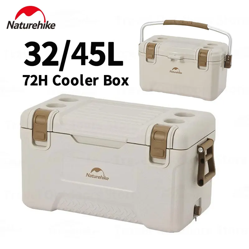 

Naturehike 72H Cooler Box 32/45L Antibacterial Mini Refrigerador Ice Box Camping Portable Picnic Box Beverage Beer Refrigeration