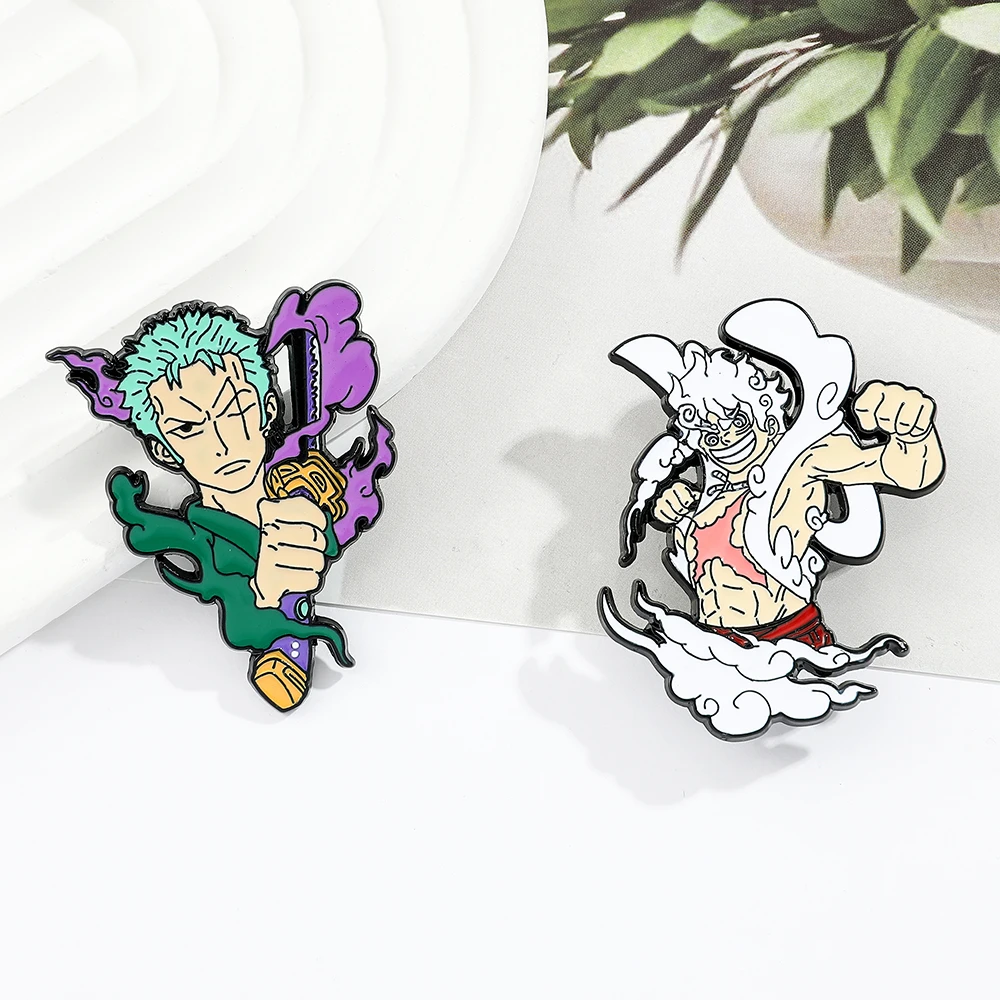 Classic Anime Roronoa Zoro Briefcase Badges Hard Enamel Pin Men Lapel Pins for Backpack Brooch for Clothes Accessories Gifts