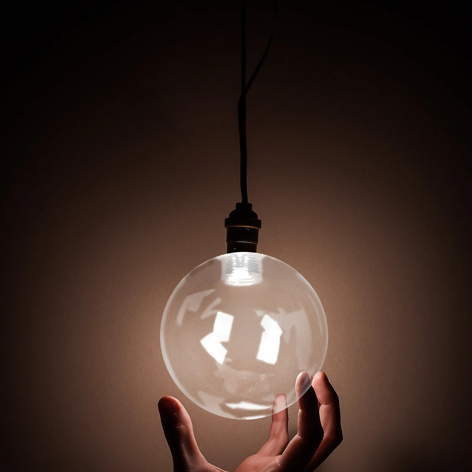 

Globe Sphere Glass Shade for Light Bulb Lamp Lampshape Clear Lampshade Ceiling Replacement Cover
