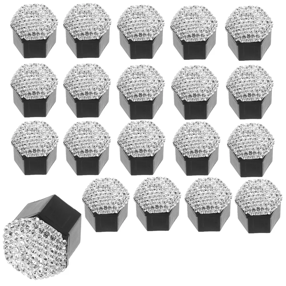 20Pcs Diamond Car Wheel Nut Caps Protection Covers Caps Fashion Anti-Rust Caps Car Tyre Tire Hub Screw Protection Nut Decoration