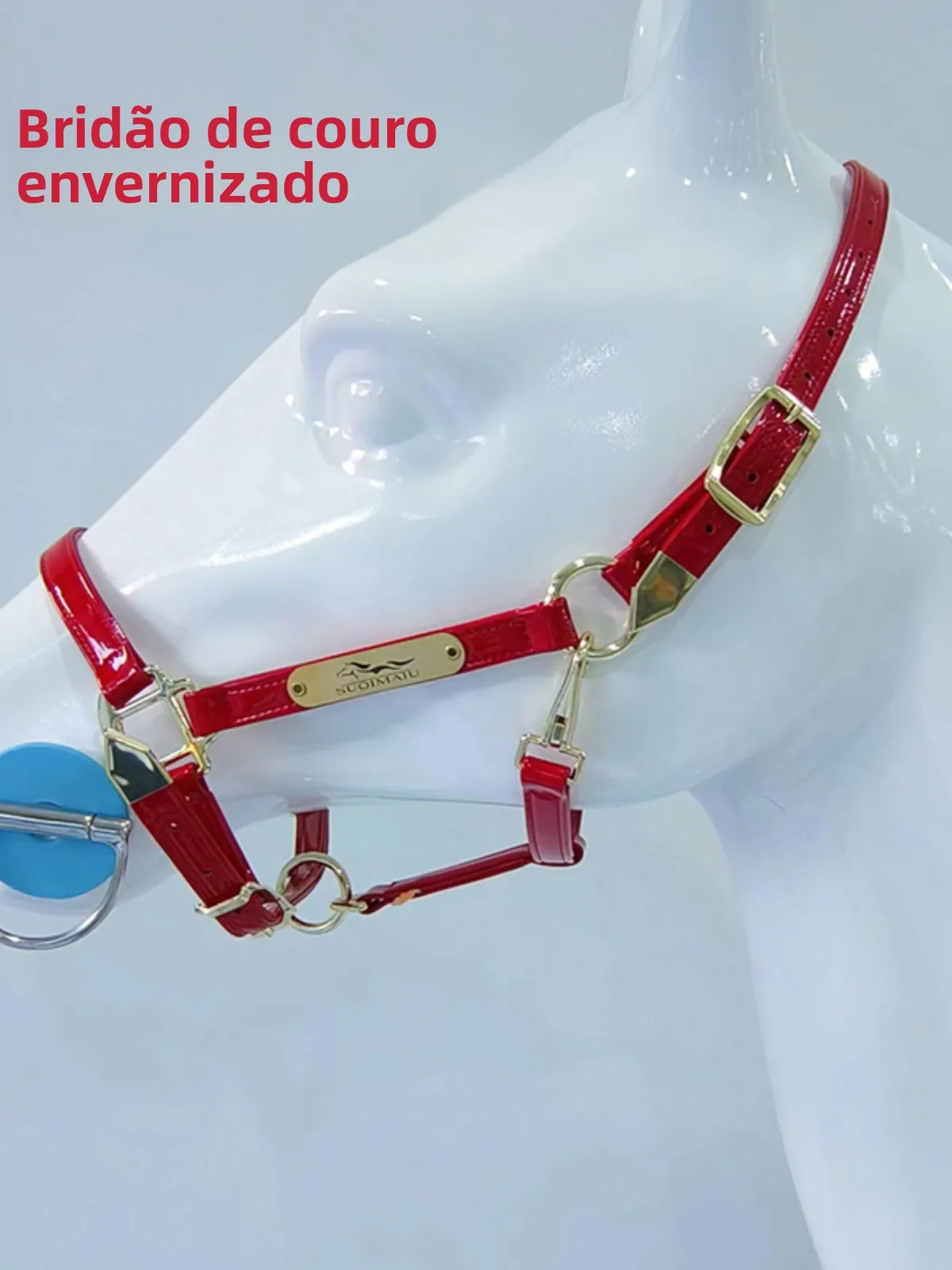 equestrian-headstall-adjustable-leather-halter-bright-finish-training-equipment-riding-supplies-tack-accessories