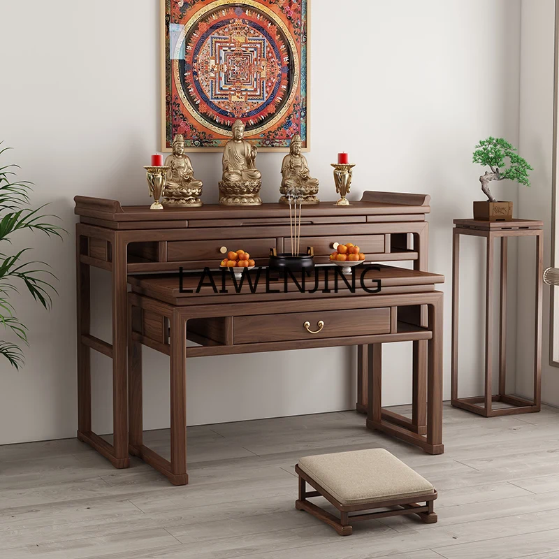 

SGF black walnut offering table incense case household Buddhist hall Buddhist table