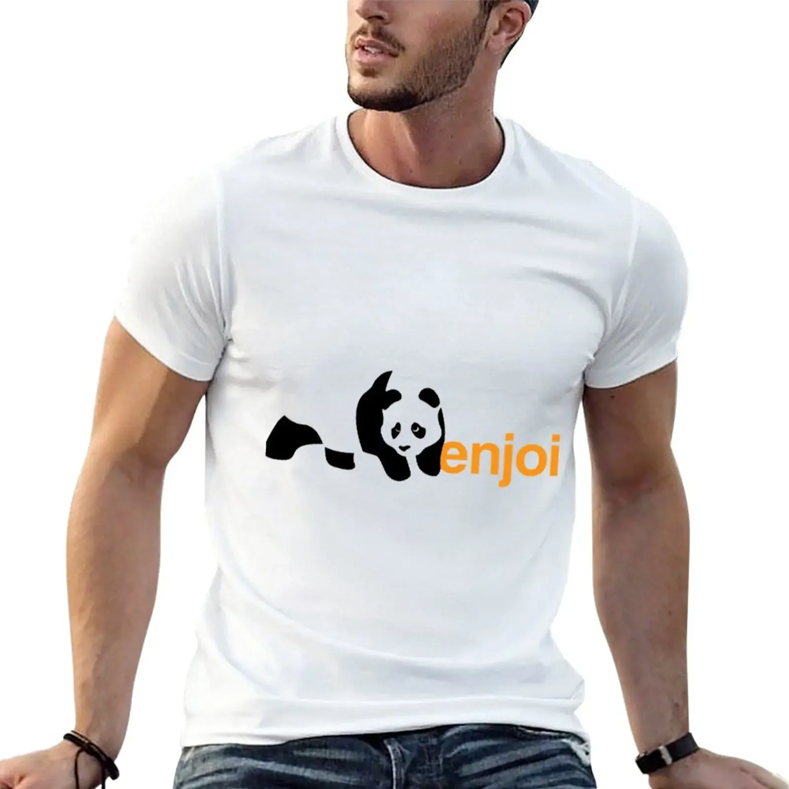 heavyweight t shirts quick-drying t-shirt korean fashion men clothings  New Enjoi Skate Panda T-Shirt  harajuku