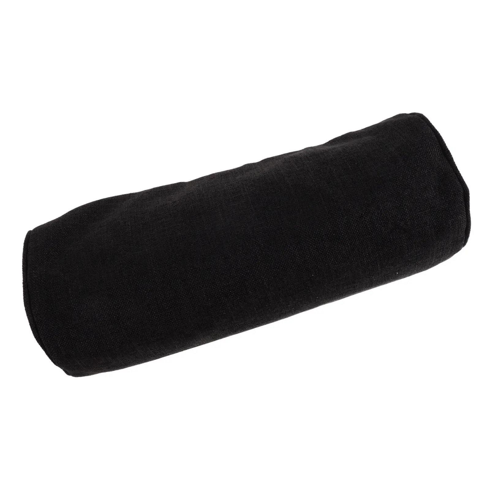 Travel Neck Pillow Case Cover For Sofa Cushion Cover Travel Cotton Linen Cylinder Black Washable Roll Round Bed
