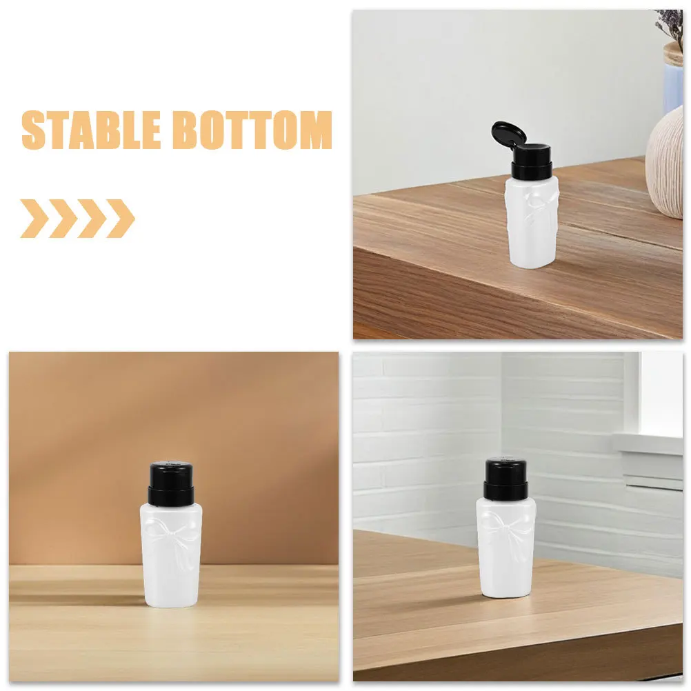 3 szt. Butelki z pompką do usuwania lakieru do paznokci, puste, zamykane, dozownik z pompką, wielokrotnego użytku, plastikowe pojemniki, narzędzie do manicure, salonu kosmetycznego, szczelne.