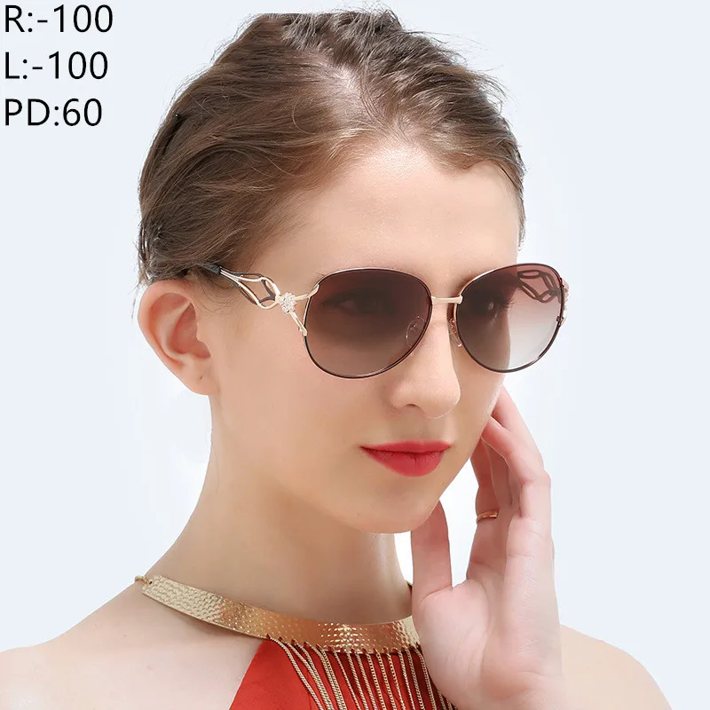 -100 -150 +175 +200  Women\'s Myopia Sunglasses Hyperopia Polarized Glasses Custom Women\'s Myopia Prescription Optical Sunglasses