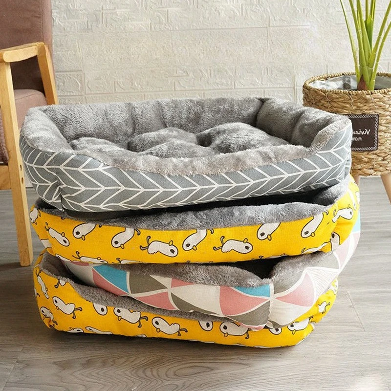 Open Summer Dog Cat Bed Pet Square Bed All Season Universal Breathable and Comfortable Bedding for Cats and Dogs Pet Supplies