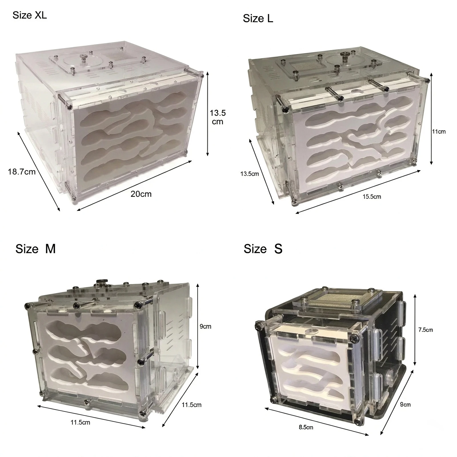 DIY Acrylic Ant Farm Gypsum Ecological Ant House for Pet Anthill Ant Nest Workshop with Feeding Area Insect Villa castle