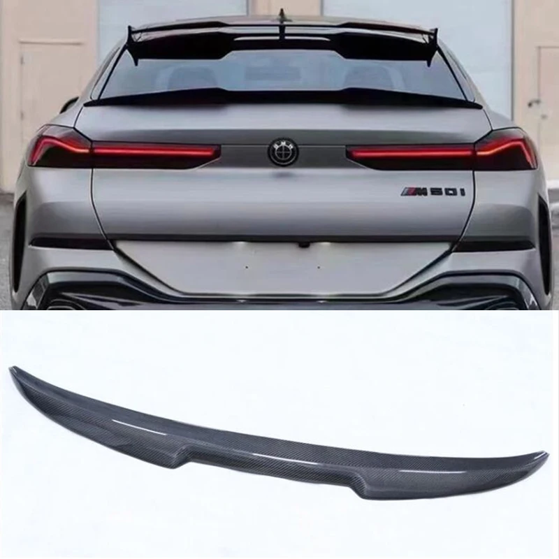 For NEW BMW X6 G06 Real Carbon Fiber Spoiler Accessories F96 X6M Car Trunk Tail Wing Refit Body Kit FD Style 2019-2023