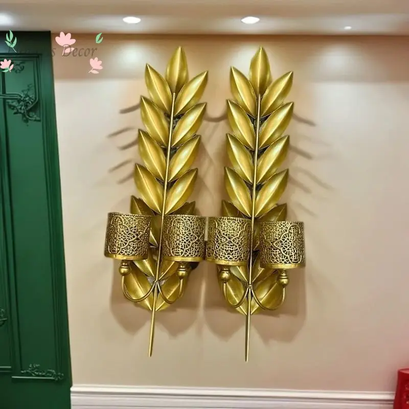 Furniture Modern European and American wrought iron candlestick ornaments, candlestick pendants, wedding decorations, walls