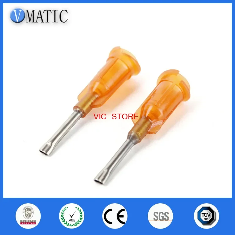 Gratis Pengiriman 100 Pcs/15G Datar Dispensing Cair Tips Lem Dispenser Jarum 1/2 Inch