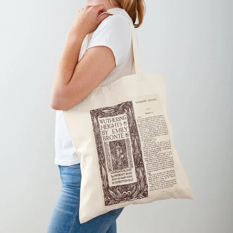 صفحات Wuthering Heights - الطبعة المنشورة في لندن، حقيبة حمل نسائية، حقائب كبيرة الحجم، حقائب شاطئ نسائية