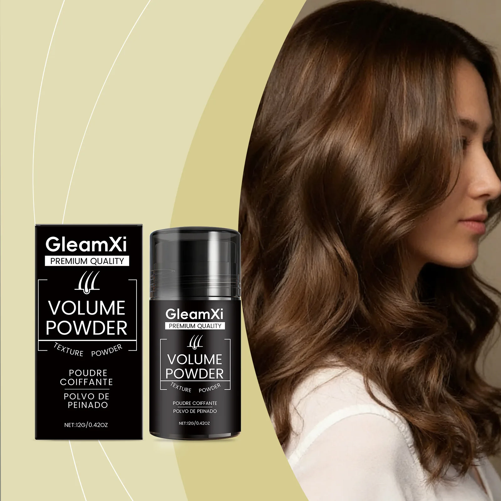 GleamXi Hair Volume Powder Root Lifting Absorbing Oil Control Texture Matte Finish Lasting Fluffy Fine Flat Hair Styling Powder