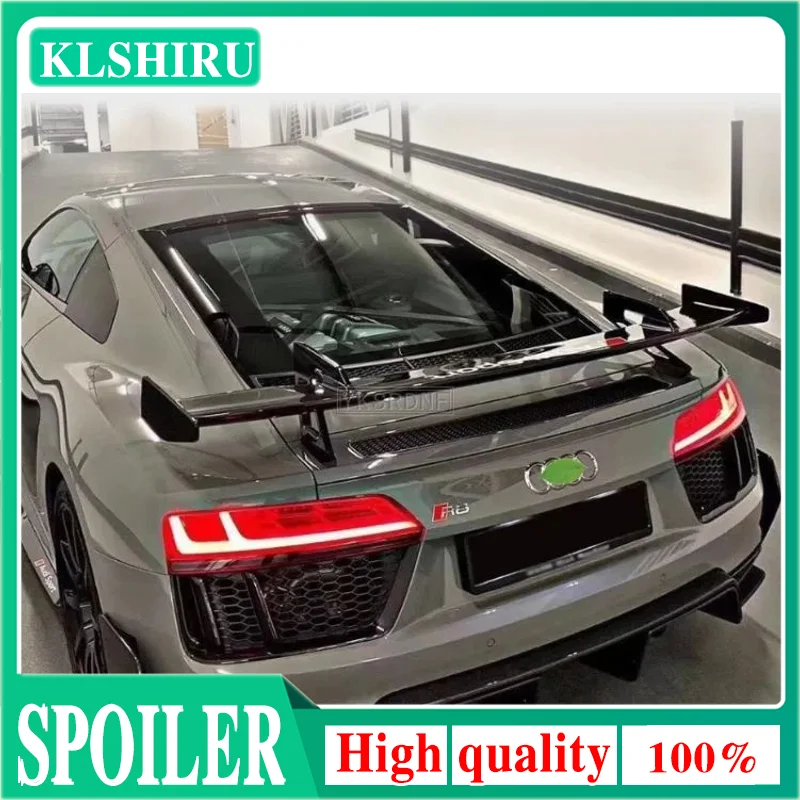 For Audi R8 2013-2022 Rear Luggage Lid Spoiler Fender High Quality Carbon Fiber Car Body Kit Decoration Sports Style Rear Spoile 