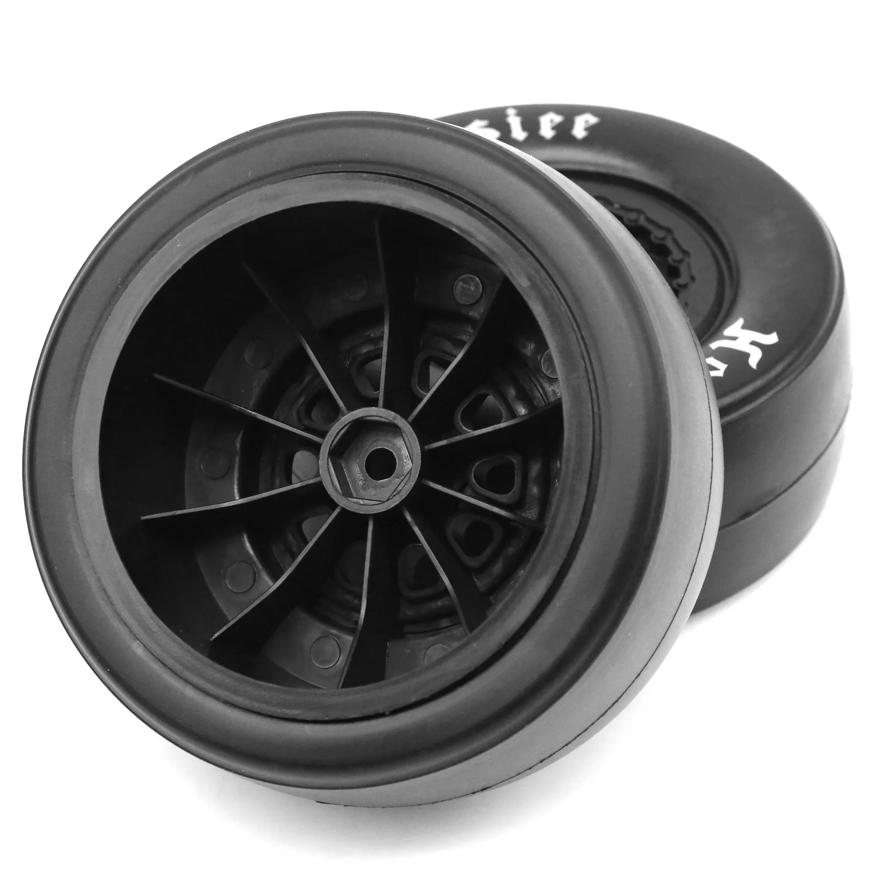 RS RC Rear Drag Racing Belted Wheel Tires for 1/10 RC Truck Car Slash 2WD Losi 22S DR10 Tension pulling ash