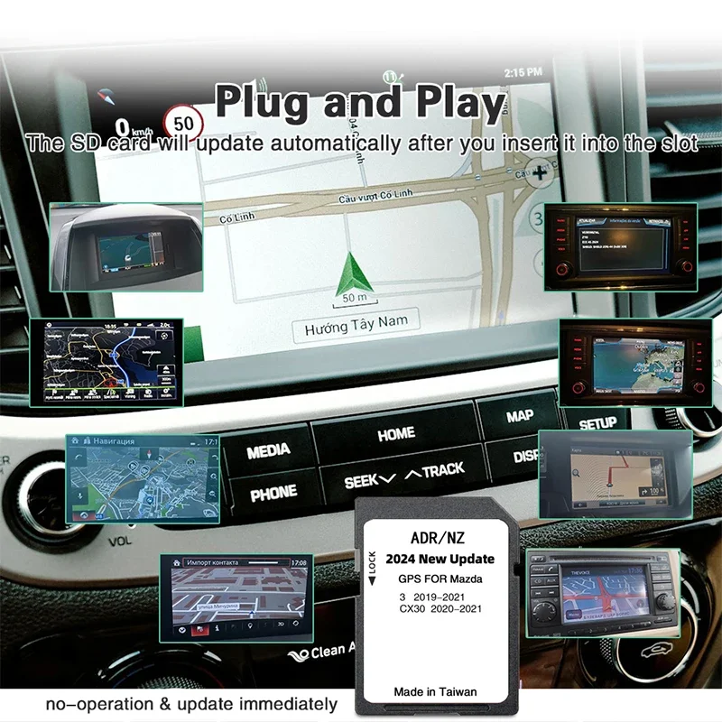 for Mazda 3 CX-30 Vehicle GPS SD Card Upgrade Australia New Zealand map 2024 Navigation Sat Nav Maps 16GB Infotainment system