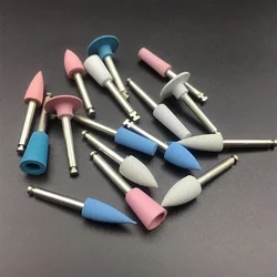 10pcs/Lot Dental Silicone Grinding Heads Teeth Polisher Polishing Brushes for Low-speed Machine Dental Materials
