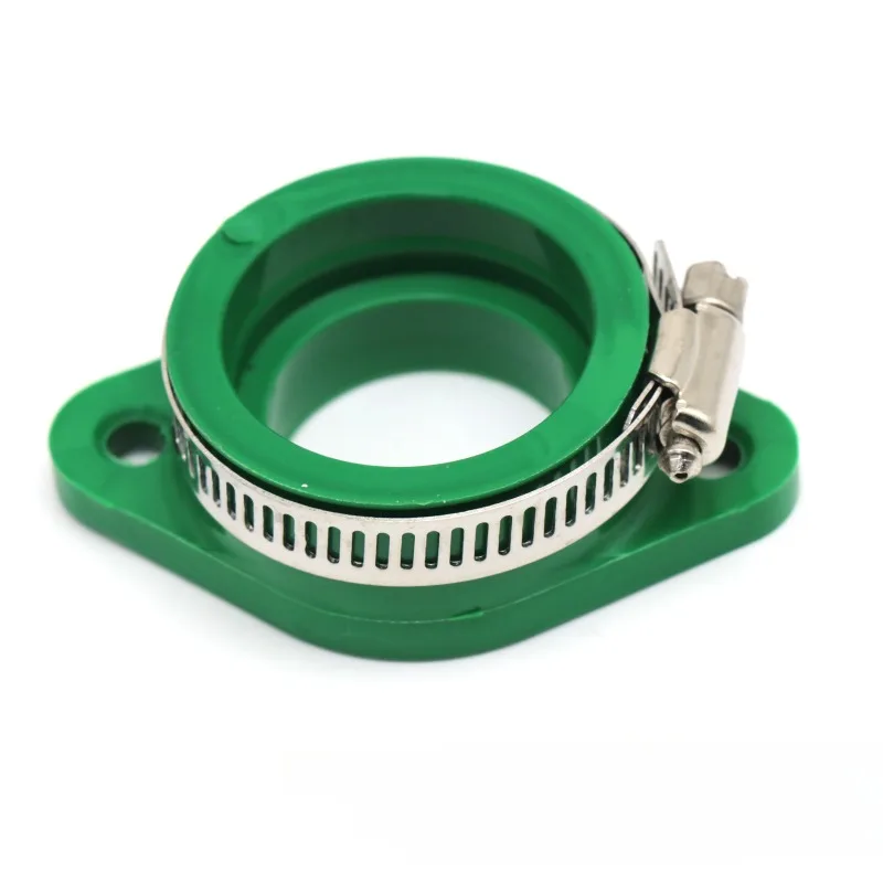 Adaptador de carburador de motocicleta, interfaz de entrada de goma, entrada de tubo con abrazadera apta para entrada de aire, Piezas de motocicleta