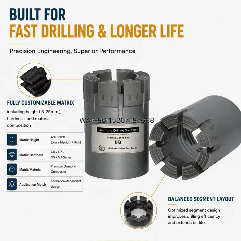 Wmwmnu NQ Core Drill Bit for Mineral Exploration with Extended Service Life Core Recovery Mining Machinery Parts