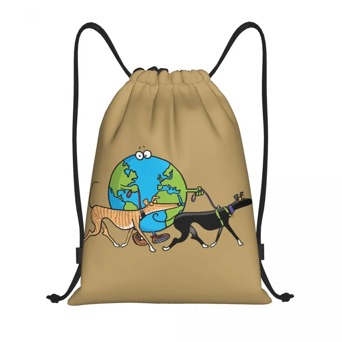 

Custom Cute Greyhound Whippet Dog Drawstring Bags for Training Yoga Backpacks Women Men Sihthound Animal Sports Gym Sackpack