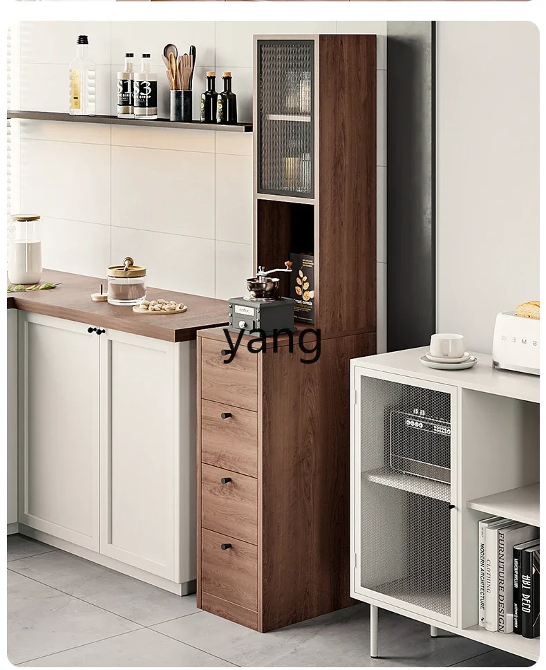 YJQ bedside table simple bathroom crevice rack small household bedroom solid wood storage locker