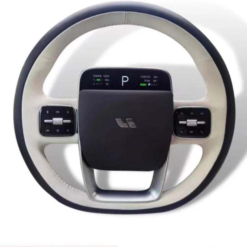 For Ideal L7/L8/L9/ONE Sports Steering Wheel Cover Leather Hand Sewn Car Interior All Inclusive Ultra-thin Handle Cover