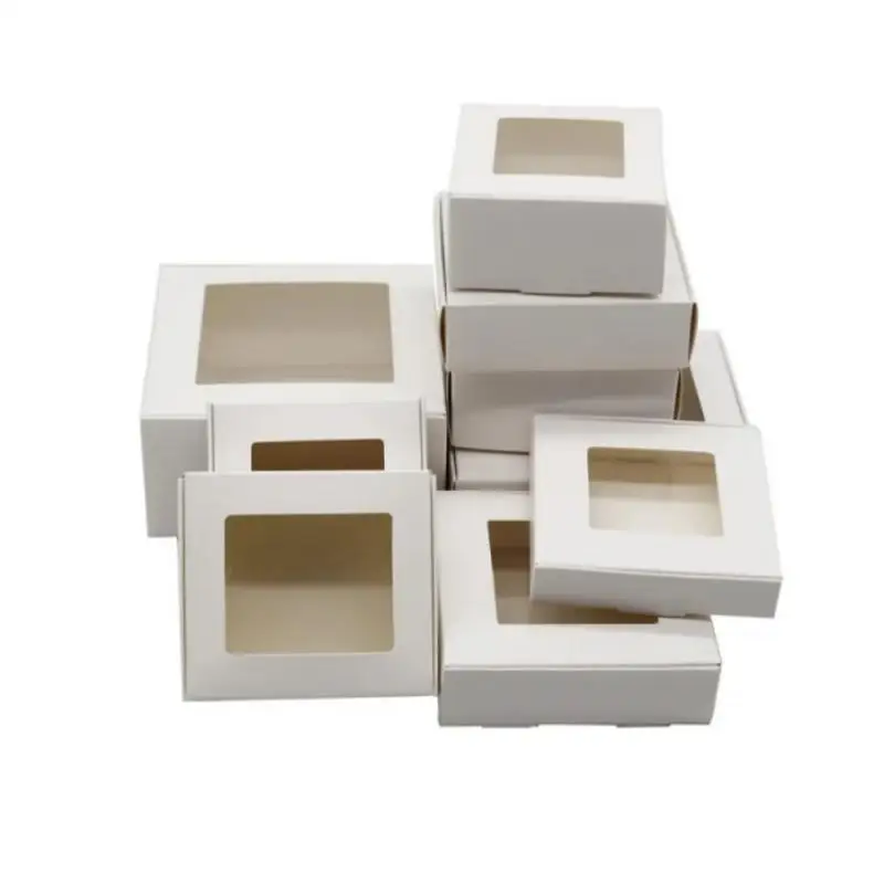 Cute Square Kraft Packaging Box Multi Size Wedding Party Favor Supplies Soap Chocolate Candy Gift Box Christmas Caja De Embalaje