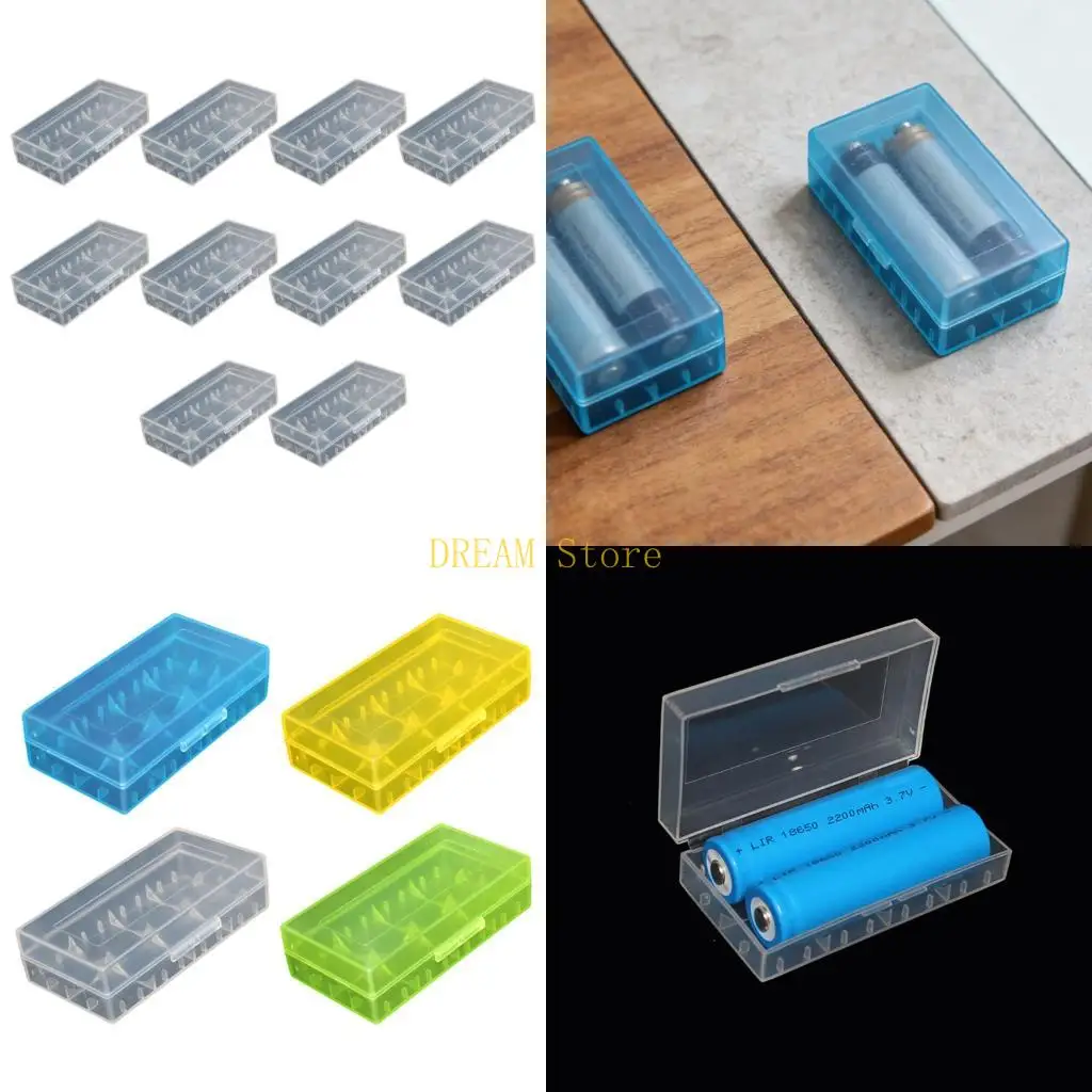 Pack of 10 Practical Battery Storage Box Perfect for Easy Identification and Secure Organization for Home or Outdoor best sale