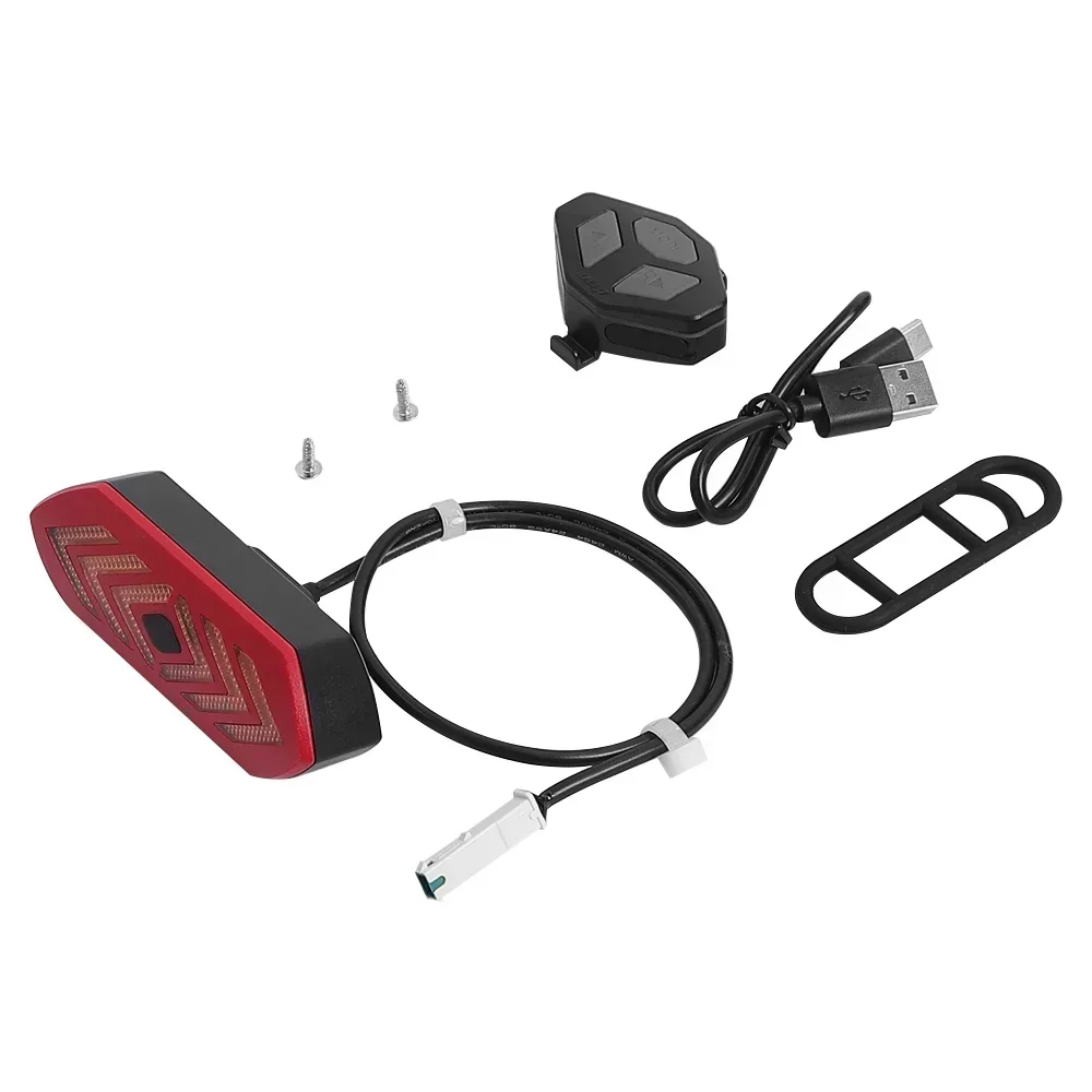 Turn Singal Rücklicht Modifiziertes Set für Ninebot Max G30 Elektroroller Kotflügellicht Wiederaufladbare Fernbedienung Kotflügellicht