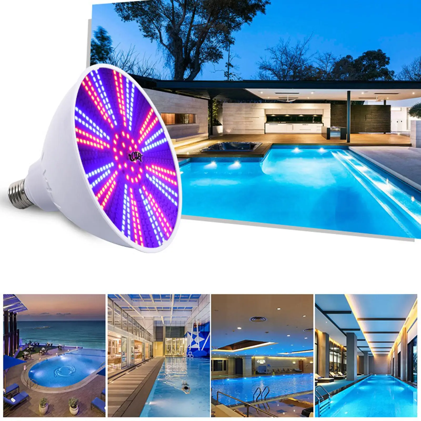 Swimming Pool LED Lights Waterproof Changing Colour Light for Inground Pool