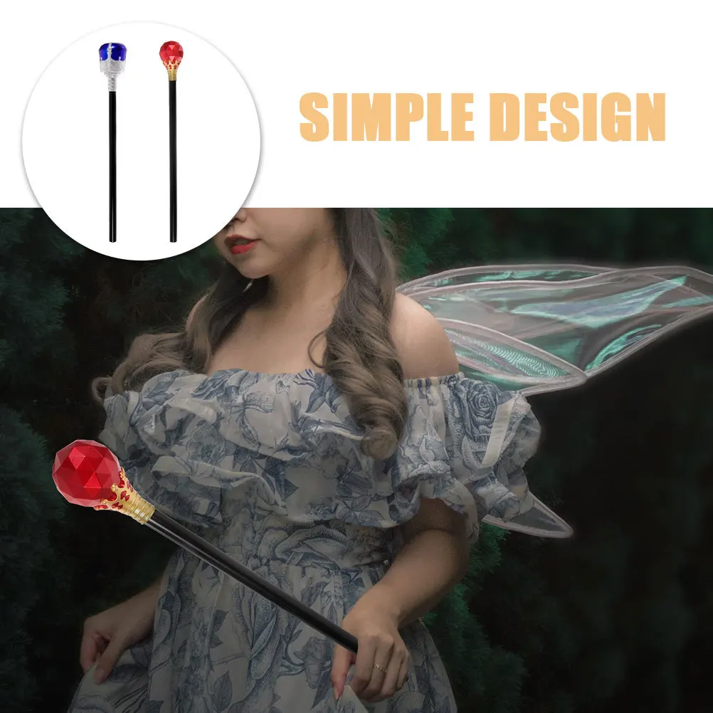 Cetroes King para niños, accesorio de Cosplay ligero y duradero, decoración de fiesta, accesorio de Halloween, varita de vestir, 2 uds.