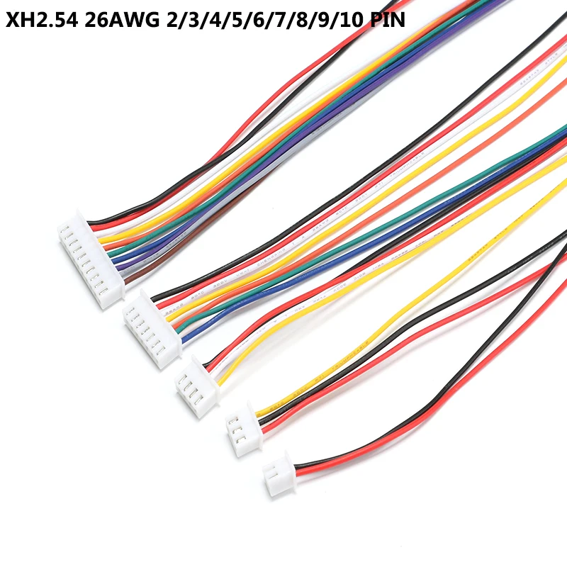 10PCS XH2.54 1S/2S/3S/4S/5S/6S/7S/8S/9S 200MM Length Balance Wire Extension Charged Cable Lead Cord for RC Lipo Battery Charger