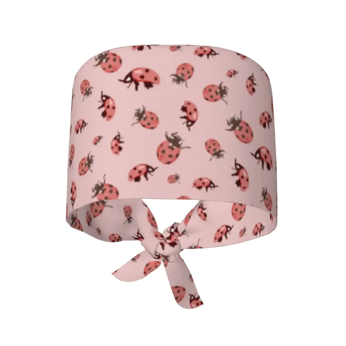 Cute Ladybug Pattern Whimsical Insect Scrub Hat Doctor Working Surgical Cap Unisex Adjustable Nursing Caps for Dentist