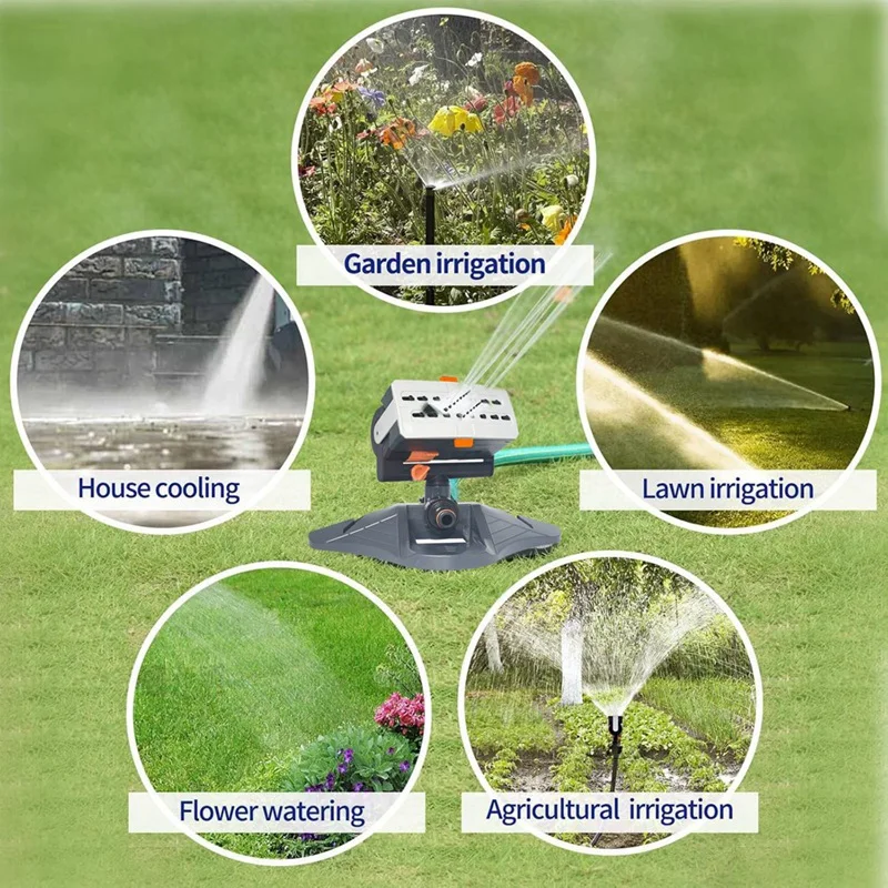 Lawn Sprinklers Garden Sprinklers,Oscillating Sprinkler Adjustable Sprinkler,Adjustable Width, Range And Flow Rate