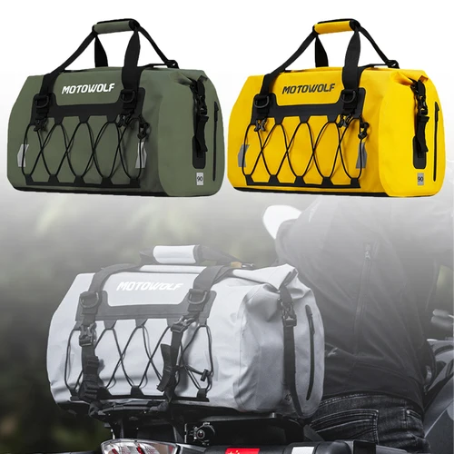 Bolsa trasera Universal para motocicleta, impermeable, para viaje al aire libre, rollo de equipaje seco, bolsa de 40/66/90L, mochila para equipaje