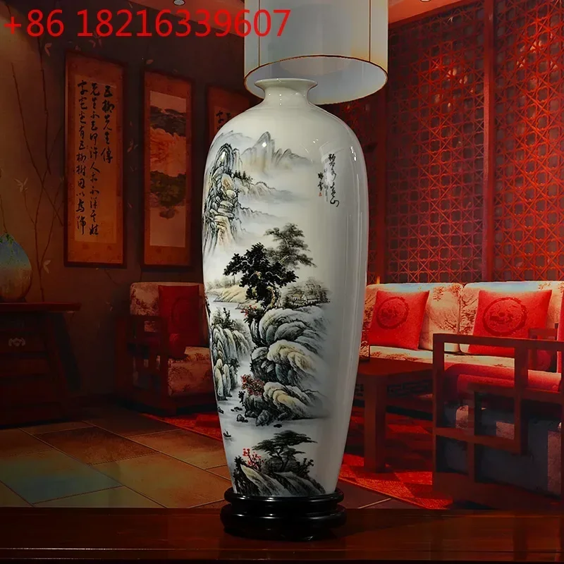 Vase Decoration Creative Chinese Living Room Decorative Crafts/Clear Water Cloud