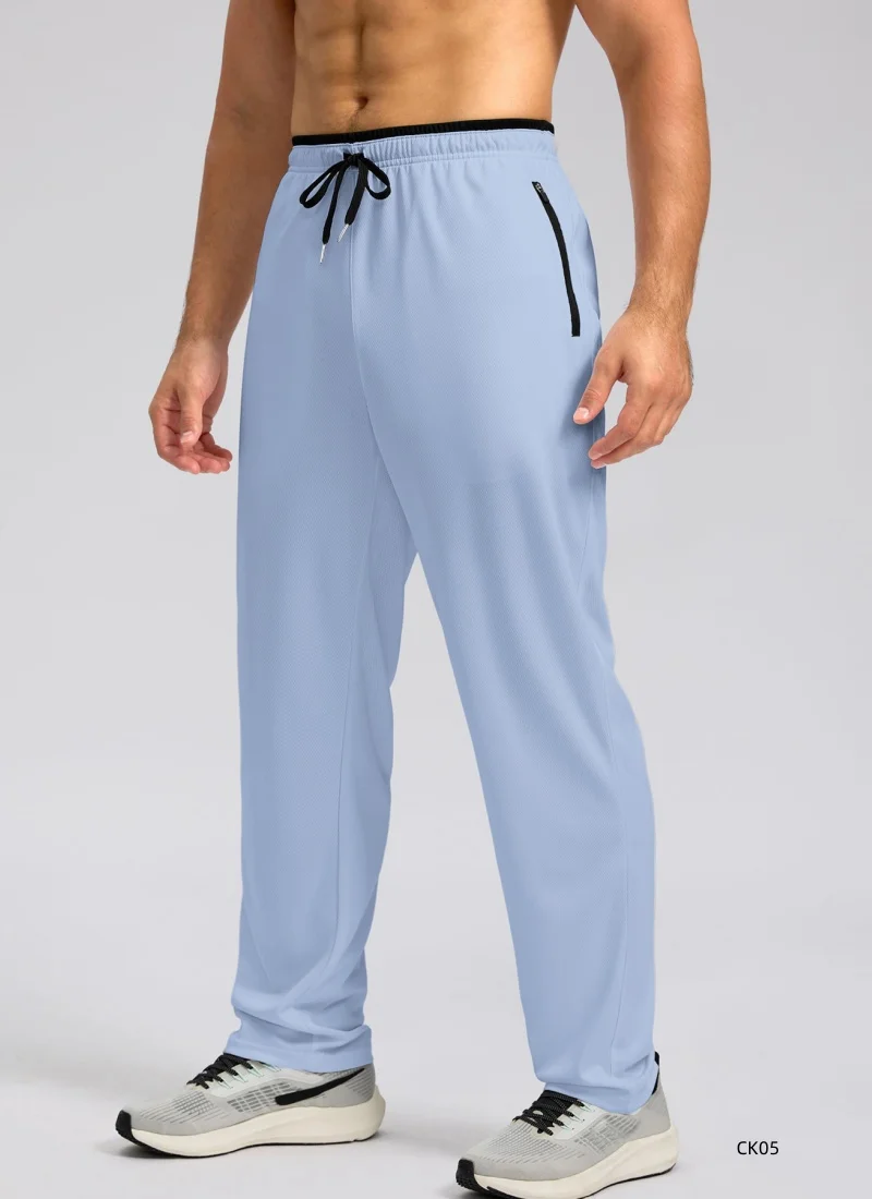 

2026 Spring/Autumn New Men's Casual Loose Elastic Large Outdoor Sports Breathable High Waist Drawstring Pocket Jogging Pants