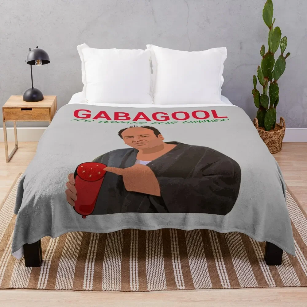 

Gabagool - It's What's For Dinner - Tony Soprano Throw Blanket Plaid Single Luxury Thicken Blankets