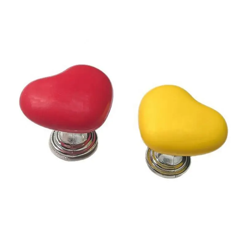 1Pcs Bathroom Water Tank Buttons Heart Shape Toilet Presser Love Toilet Press Button Bathing Room Decor Nail Protector