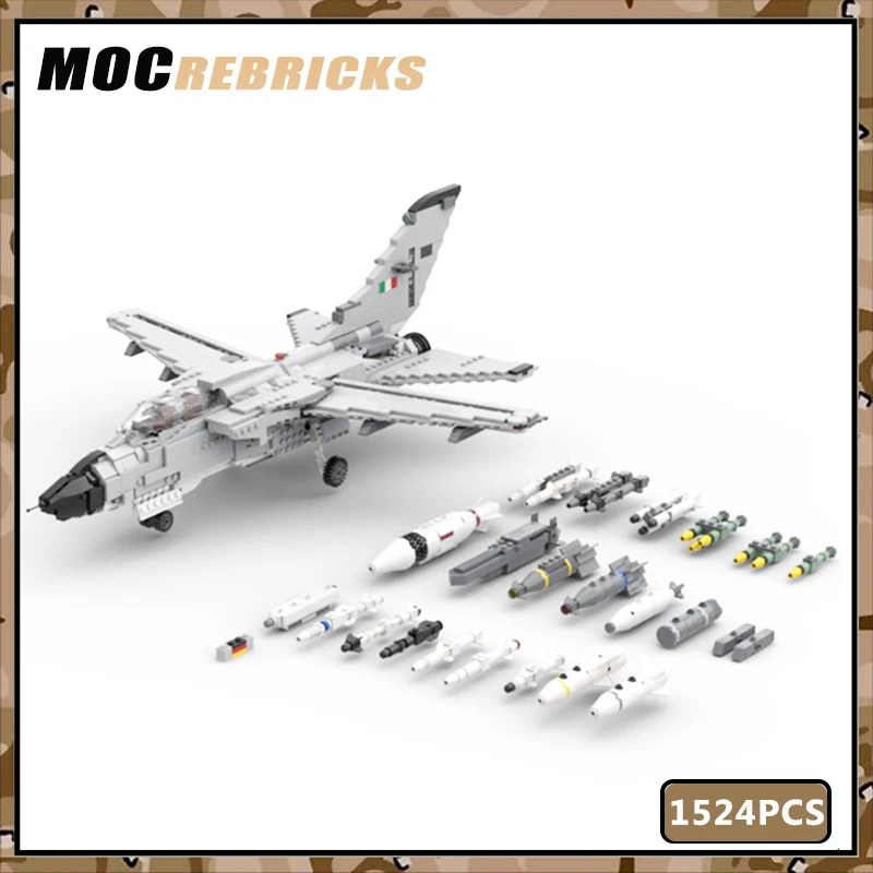 

Military War Series Britain Bomber Panavia TORNADO Fighters Interceptor MOC Building Blocks Education DIY Model Toys Kid's Gifts