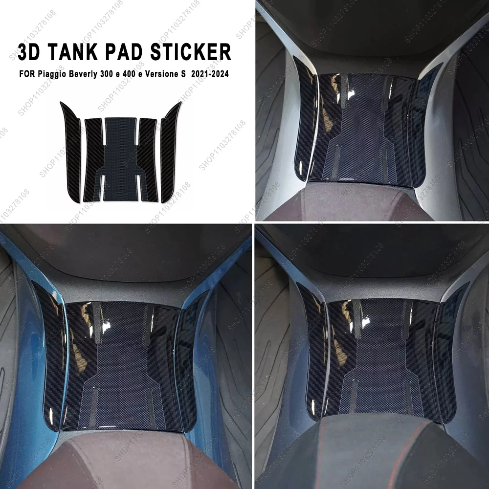 

For Piaggio Beverly 300 e 400 e Versione 2021-2024 Limited Edition 3D Resin Motorcycle tank pad Protection Sticker Waterproof