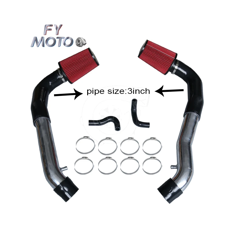 3inch High Flow Front Mount Air Intake Kits For  Nissan 370 For Infiniti For G37 2014-2015 For Infiniti Q60 For Q40