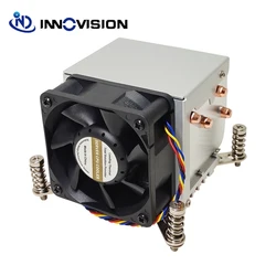 High performance 2u LGA2011/2066 square server heatsink cpu cooler fan with four heating pipe for Intel xeon cpu
