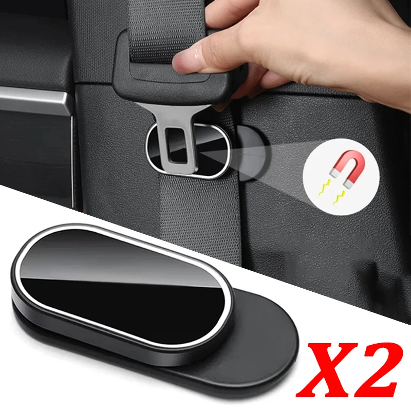 

1/2Pcs Magnetic Car Seat Belt Fixing Clips Universal Auto Anti-slip Seat Belt Holder Stabilizer Fastener Adjustable Accessories