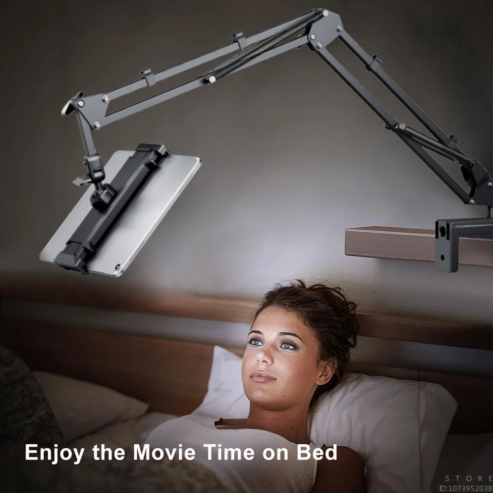 

Tablet Stand Holder for Bed Rotatable Phone Stand for 4-12.9" iPad Pro Samsung Tab Xiaomi Pad Tablet Adjustable Holder Long Arm