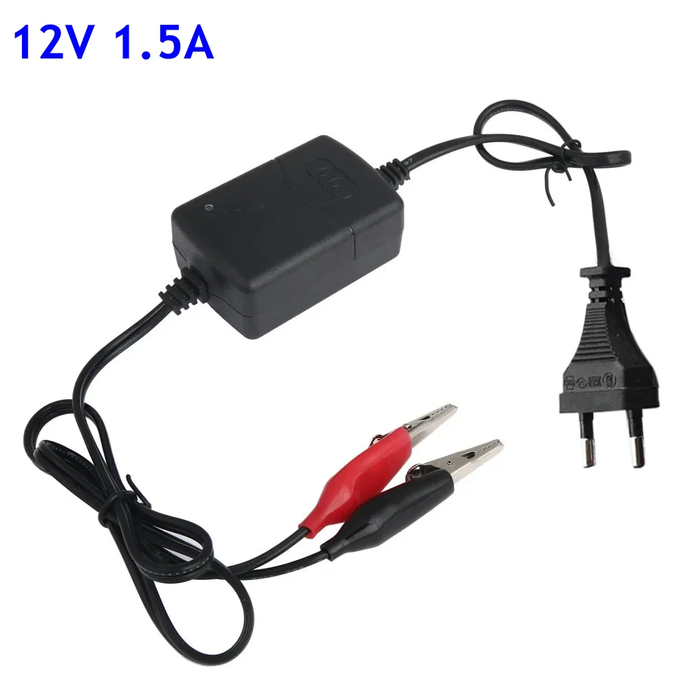 12V 1.5A Automatic Motorcycle Charger For Electric Car Lead Acid Battery 5AH 7AH 9AH 12AH 20AH With Led Indicator 110V 220V