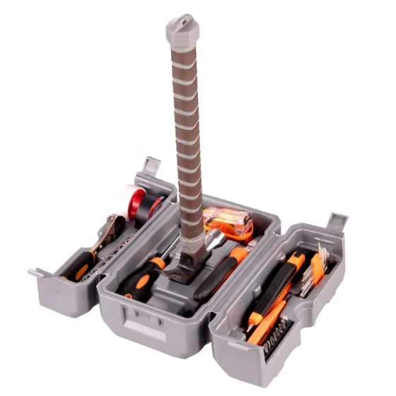 13 In 1 Marve Thor Hammer Multi-Function Repair Household Hand Tools Set Multipurpose Tool Kit with Hardware Box